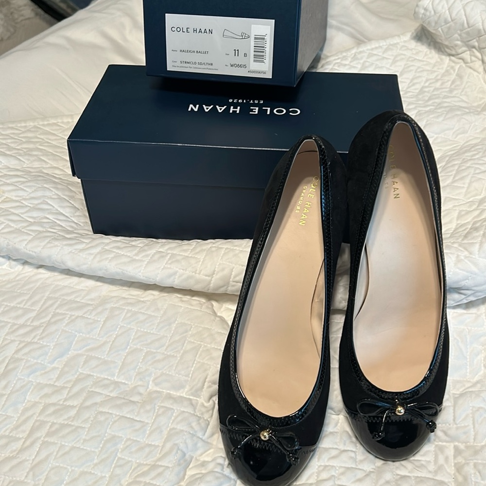 Cole Haan Haleigh ballet 1 inch heel in new condition with box